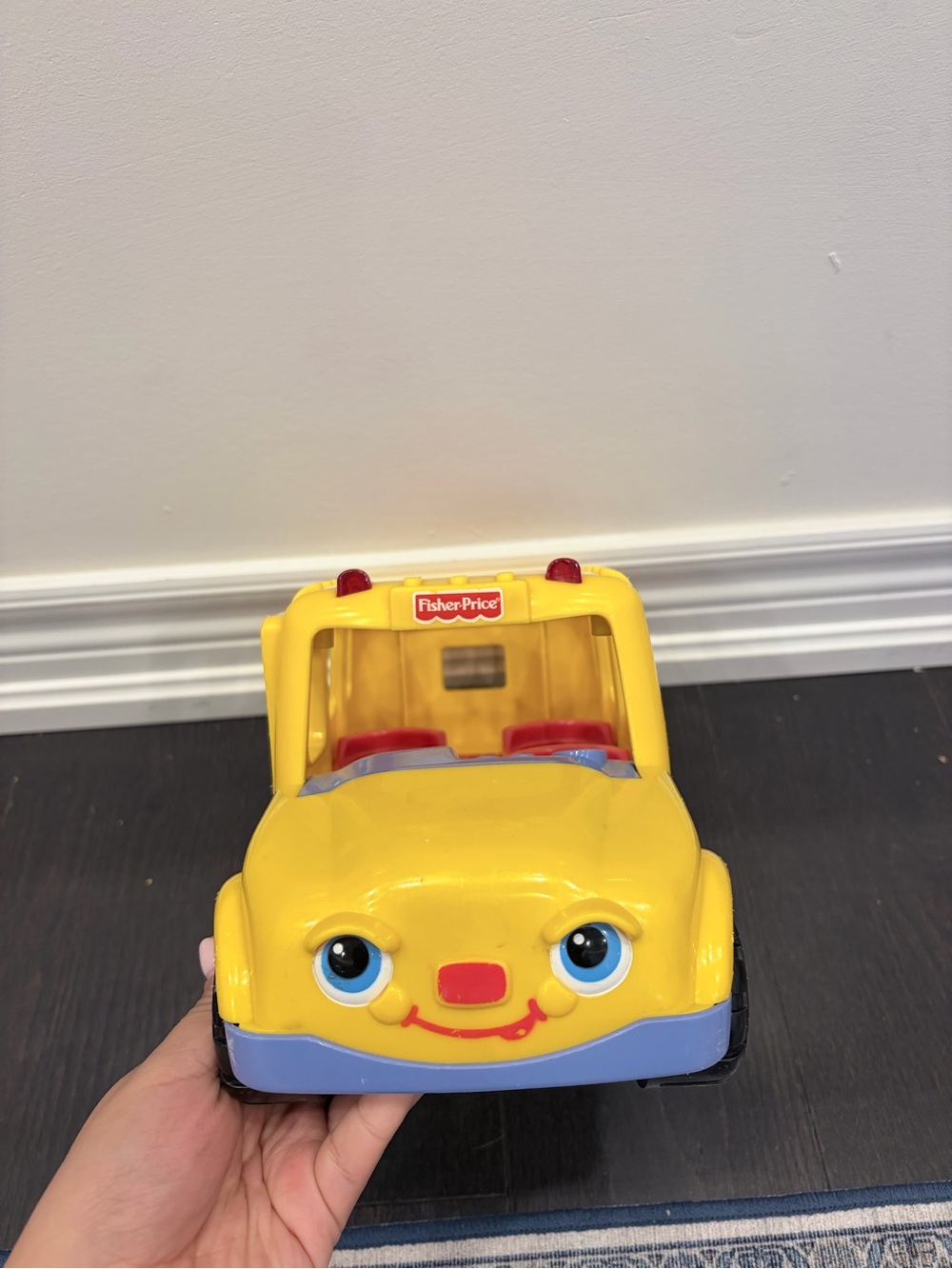 Fisher-Price Yellow Friendly Face Toy Car for Kids